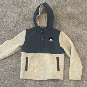 Hurley Fleece-Lined Hoodie - Navy and Cream nwot